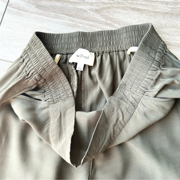 Aritzia Wilfred Military Green Viscose Jogger Pants - Picture 4 of 12